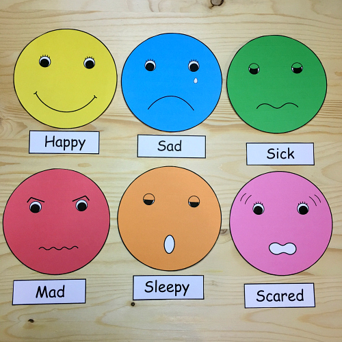 feelings faces for preschool and kindergarten